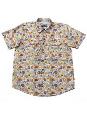 Magellan Whataburger Outdoors All Over Printed Fishing Shirt Size Large